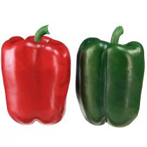 Artikel Künstliche Paprika im Netz Rot Grün Dekoration Set 4-teilig 8cm × 11,5cm