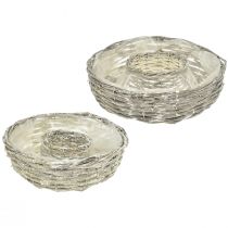 Artikel Pflanzschale Weide Pflanzring Natur Weiß Ø25/30cm 2er-Set