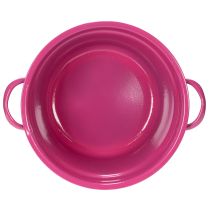 Artikel Pflanzschalen Metall 17cm bunt mit Henkeln 3er Set robust für Indoor & Outdoor
