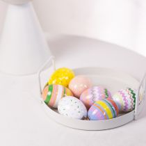 Artikel Pflanzschale Tablett Weiß Metall Rund 18cm für Deko & vielseitige Verwendung