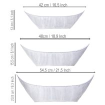 Artikel Pflanzschiffchen Metall Weiß Silber Pflanzgefäße Set 3 Stk Dekoration Innen/Außen