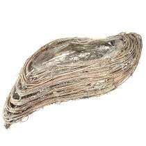 Artikel Pflanzschiffchen Rattan Natur Weiß 45x16cm – Wellenförmig, Maritime Deko, Vielseitig