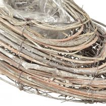 Artikel Pflanzschiffchen Rattan Natur Weiß 45x16cm – Wellenförmig, Maritime Deko, Vielseitig