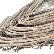 Artikel Rattan Deko Pflanzschiffchen Natur Weiß, Pflanzkorb Set 2 Stück 40x13cm