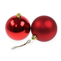 Christbaumkugeln Plastik Rot 8cm 6 St