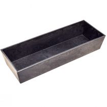 Artikel Rechteckige Pflanzschale aus Kunststoff, 37x14x7cm, Grau