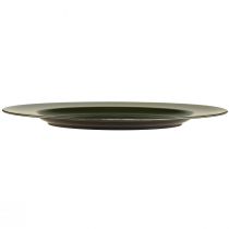 Artikel Eleganter dunkelgrüner Plastikteller – 28 cm – Ideal für stilvolle Tischarrangements und Dekoration