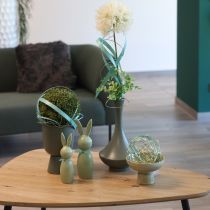 Artikel Metall Pokalvase grün 23cm für elegante Dekoration und Blumenarrangements