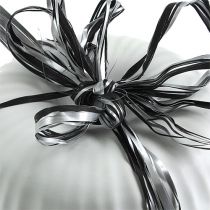 Raffia Band Schwarz Silber Geschenkband Dekoband 200m