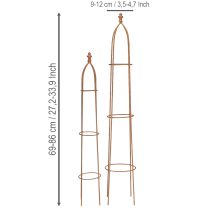 Artikel Rankhilfe Obelisk Rost Metall 2er-Set Gartendeko Vintage