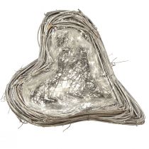 Artikel Rattan Herz Pflanzherz Deko Rattan Reben Weiß 20x24cm