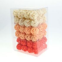 Artikel Rattanball Orange, Apricot, gebleicht 72 St