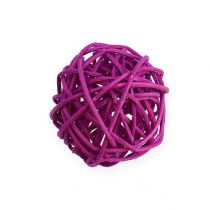 Rattanball Flieder, Lila, gebleicht  Ø4,5cm 30St