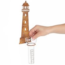 Artikel Regenmesser Leuchtturm Rostoptik Garten Deko Vintage Charmant 41cm