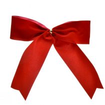 Artikel Samtschleife Schleife Rot 5,5cm breit Weihnachtsschleife outdoor-geeignet 18×18cm 2St