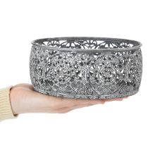 Artikel Dekoschale Metall Grau Weiß Muster Ø16/19,5/23,5cm 3er-Set