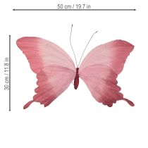 Artikel Große Hängedeko Schmetterling Rosa Flieder 50cm 2er-Set für Wand und Decke