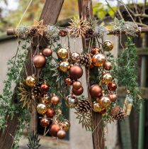 Artikel Holz-Schneeflocken Weihnachten Braun, Deko-Anhänger für Baum & Ambiente, 8er-Set, 15 cm