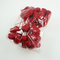 Artikel Sisalherz 5cm Rot am Stab 24 St