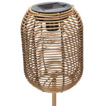 Artikel Solar Gartenleuchte mit Rattan-Design, 86 cm hoch, warmweiße LED, wetterfest