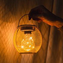 Artikel Solar Gartenlaterne LED Türkis Dekorlicht energiesparend für Terrasse und Balkon 12cm