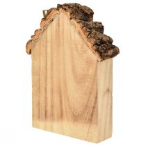 Artikel Rustikaler Holz-Kerzenhalter im Hausdesign – Mit herzlicher Botschaft, 19 cm – Gemütliche Heimdekoration