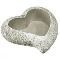 Artikel Steinguss Herz Pflanzschale Pflanzherz Grau Weiß 16×16×5cm