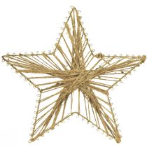 Artikel Stern mit Jute gewickelt Weihnachtsdeko rustikal 20cm 4St