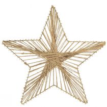 Artikel Stern Jute Natur Rustikaler Weihnachtsstern 30cm 4St