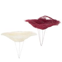 Artikel Straußmanschette aus Sisal 20cm für kreative Blumenarrangements 8er-Set