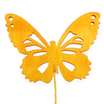 Deko-Schmetterlinge am Draht 3-farbig 8cm 18St