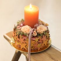 Artikel Streudeko Sterne Holz Orange Tischdeko Set Weihnachten 3 Größen Ø3,5/5,5/7cm 48 St