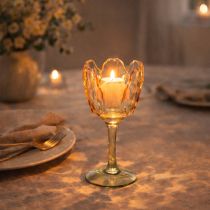 Artikel Teelichthalter Glas Tulpenform 20cm Innenbereich Dekoration