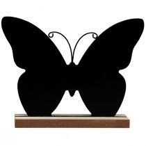 Tischdeko Holz Deko Schmetterling Schwarz Natur 12cm 6St