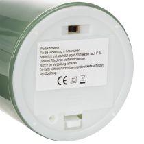 Artikel Tischlampe LED mit Blumenmuster und Glasfuß in Grün – stilvolle Beleuchtung für jeden Raum