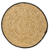 Artikel Runde Tischmatte aus Binsengras, Natur Look, Ø35cm, 4er Set, für Innen & Außen