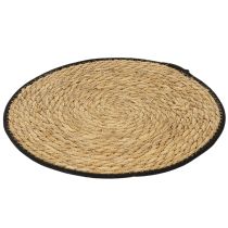 Artikel Runde Tischmatte aus Binsengras, Natur Look, Ø35cm, 4er Set, für Innen & Außen