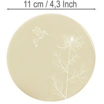 Artikel Tischuntersetzer Frühling Keramik Untersetzer Set Vogel Blume Ø11cm 6 St landhausstil