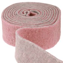 Artikel Hochwertiges Wollfilz Dekoband Altrosa Grau 7,5cm x 5m für Floristen