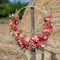 Artikel Trockenblumstrauß Strauß Wiesenblumen Pink H50cm 140g