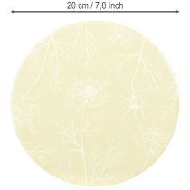 Artikel Untersetzer Tisch Deko Blumen Beige Braun Ø20cm 3 St - Elegante Tischdekoration und Schutz