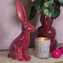 Artikel Moderne rote Vase aus Metall mit glänzender Oberfläche – 29 cm Höhe