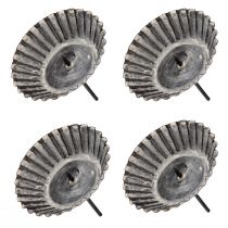 Artikel Stumpenkerzenhalter Grau Vintage-Look Metall Ø8,5cm 4er-Set