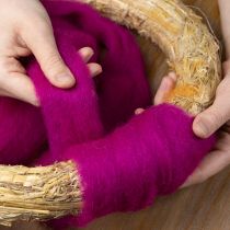 Artikel Hochwertige Filzwolle aus reiner Wolle 2m Pink für kreative Dekorationen
