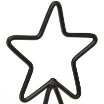 Artikel Weihnachtsbaum aus Metall mit Stern und Tablett – 25x18x66 cm – Moderne Festtagsdekoration