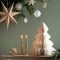 Artikel Elegante Papier-Tanne zum Hängen Weiß 40cm für Weihnachtsdeko