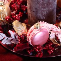 Artikel Weihnachtsbaumanhänger Glas Macaron Pastellfarben 6cm Set 6