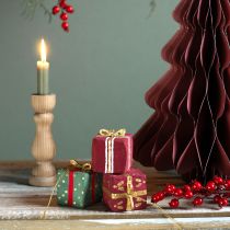Artikel Weihnachtsdeko zum Hängen Geschenk Pappmaschee 6cm 3er-Set Christbaumschmuck
