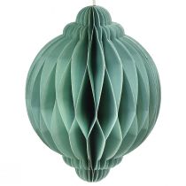Artikel Weihnachtskugel Papier Türkis Zwiebel FSC Ø15cm H20cm