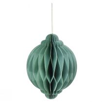 Artikel Weihnachtskugel Papier Türkis Zwiebel FSC Ø15cm H20cm